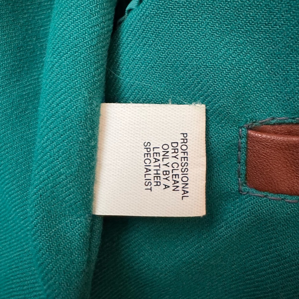 Vintage L.L. Bean Leather Bomber Jacket with Sheepskin Collar - Picture 5 of 10
